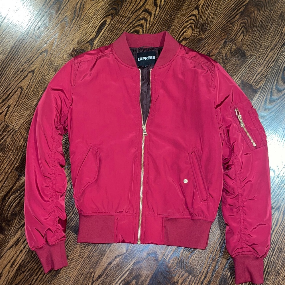 Express Red Bomber Jacket